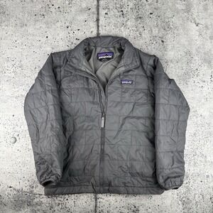 Patagonia Nano Puff Jacket Kids M 8-10 Primaloft Gray Quilted